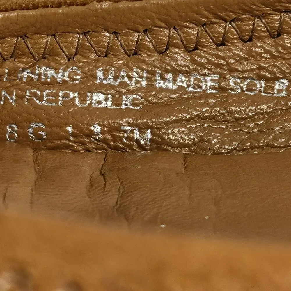 Tory Burch Tan Leather Logo Round Toe Ballet Flats - Picture 8 of 12